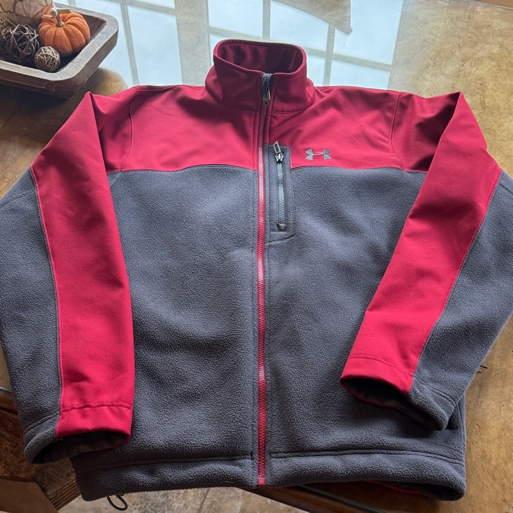 Under Armour Crimson and Charcoal Jacket